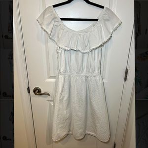 Frilly White Convertible Dress | size L
